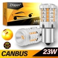 thumbnail image 2 of luces LED sin hiperflash P21W para coche, lámpara de señal Canbus 1156 BA15S PY21W BAU15S T20 7440 WY21W, color amarillo ámbar, 12 V, 24 V, 2 of 5