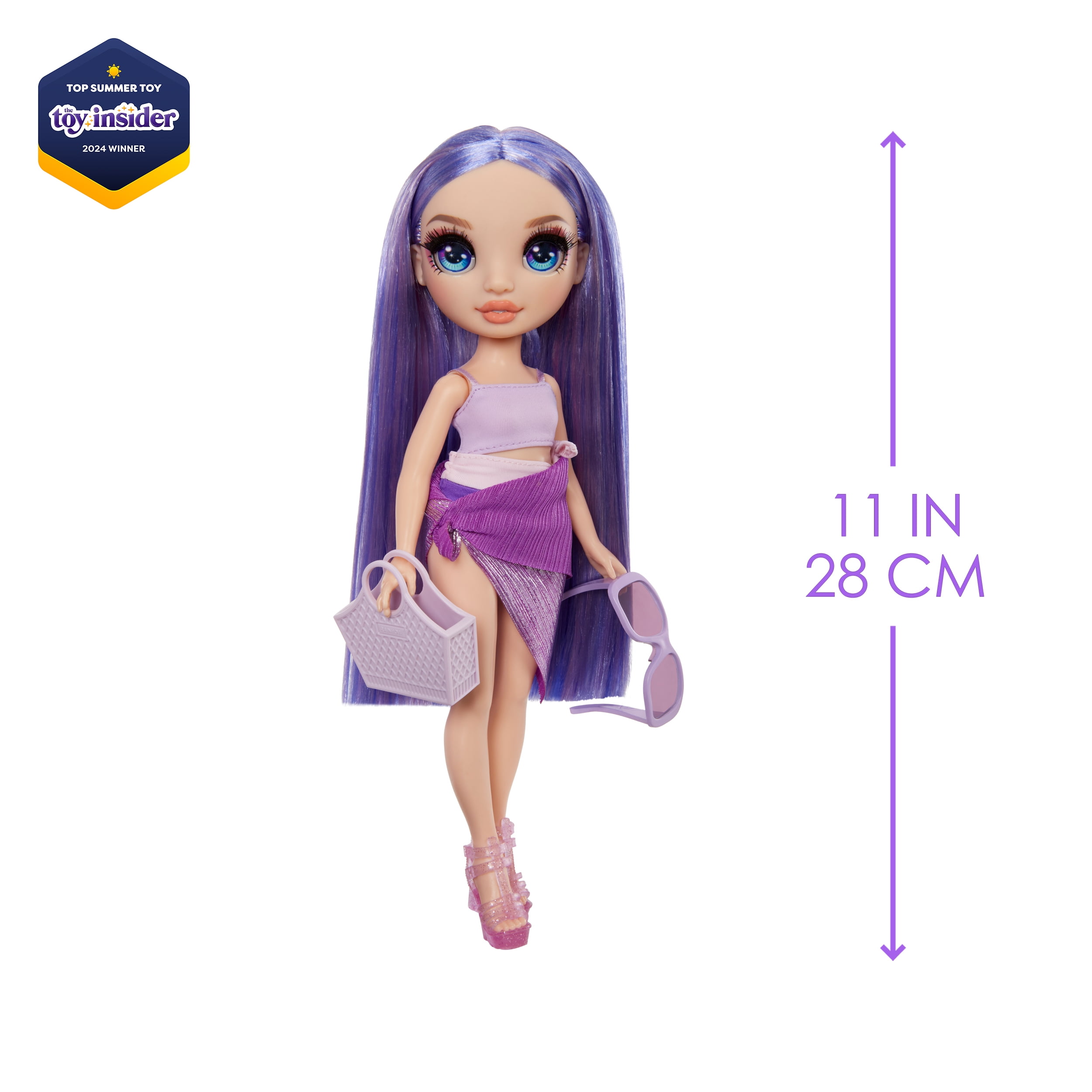 Rainbow High Swim & Style Violet, Purple 11” Doll, Ages 4-12
