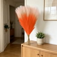 thumbnail image 6 of Pampas Grass Decor 21.7 Inch 20pcs, Faux Pampas Grass Orange Ultra Fluffy No Shedding for Boho Home Bedroom Wedding Vase Filler Dried Flower Arrangement, 6 of 6