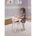thumbnail image 5 of Doll High Chair with Accessories and Free Personalization Kit - White/Pink/Chevron, 5 of 8