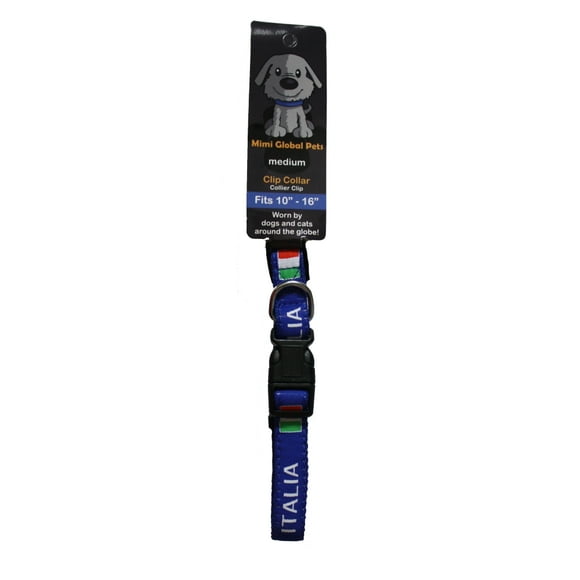 Italia - Collier pour Chien Ajustable (Moyen - Convient de 10 Pouces à 16 Pouces)