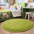 thumbnail image 3 of Alfombra Quntue Verde Pasto Ultra Suave y Esponjosa 180x180cm para Dormitorio, 3 of 9