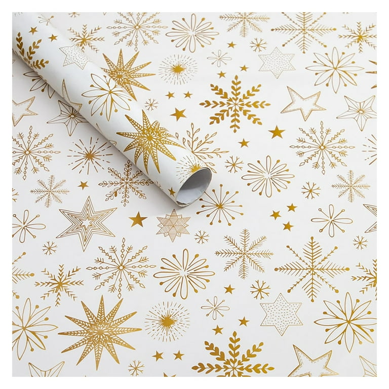 Clearance YOHOME Christmas Gift Wrapping Gift Colored Paper Wrapping Paper  Decoration Gold 