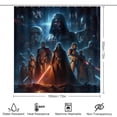 thumbnail image 2 of 4 Pcs Shower Curtain Set Darth Vader Shower Curtain with 12 Hooks, Non-Slip Rugs,Toilet Lid Cover And Bath Mat for Bathroom Decor, 2 of 8