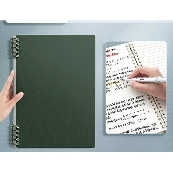 Paper Waterproof Notebook Spiral Weatherproof Paper All Weather Notebook Journal Note Taking College Ruled for Aesthetic Office Outdoor-dark green