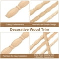 thumbnail image 3 of 8 Pack 15.75" Decorative Wood Trim, Unfinished 3D Wooden Furniture Molding Trim for DIY Craft, Home Wall Cabinet Shelf Window Door (Single Gourd Line, 14mm), 3 of 6