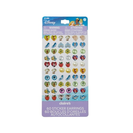 Claire's Disney Princess Stick On Earrings Set, 60-Pairs