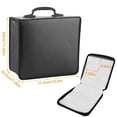 thumbnail image 5 of TeqHome 400 Capacity CD/DVD Case Wallet Disk Binder Book Sleeves Carrying Case with Carrying Handle for Home Travel Office Black, 5 of 7