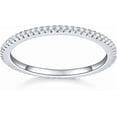 thumbnail image 2 of BORUO Anillo de plata de ley con circonita cúbica, elegante banda de plata de ley de 3 mm, anillos de plata de ley para mujer, perfecto para regalar anillos de plata de ley 925, tamaño 4-12, 2 of 3