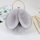 thumbnail image 1 of Bolso de mujer Bolso de peluche portátil Bolso de conejo de piel sintética redondo de moda con orejas de conejo, 1 of 1