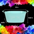thumbnail image 3 of A1 Unlimited Plastic Oval Containers with Handles 13x6.875x4.625-in., Assorted Whimsical Colored Plastic Ice Bucket Baskets Cooler Easter Egg Hunt Stuff, 2ct. (Styles May Vary), 3 of 7