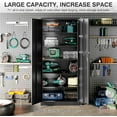 thumbnail image 2 of SISESOL Metal Storage Cabinet with 2 Doors and 6 Shelves,71" Lockable Garage Storage Cabinet,Black Metal Cabinets with Lock,Locking Steel Cabinets for Home,Office,Garage,Shop,School, 2 of 6