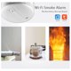 thumbnail image 2 of Detector de Humo Inteligente WiFi Tuya - Alarma contra Incendios con App Móvil, Sensibilidad Alta 85dB, Sin Batería, Modelo TY-SMK-07, 2 of 6