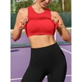 thumbnail image 4 of Anwell Ribbed Seamless Tank Top for Womens High Neck Cropped Tops Built-in Bra, 4 of 5