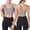 Gray, variant on Gymayou Women Padded Strappy Sports Bra Crisscross Back Support Workout Crop Top Wireless Seamless Yoga Bralette Red L