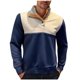 thumbnail image 2 of pstuiky manga larga para hombre, Blusa informal y moderna de color liso con botones, manga larga y cuello alto para hombre top de hombre xxxl, 2 of 9