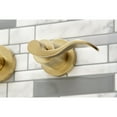 thumbnail image 4 of Kingston Brass KS8127DFL NuWave Double-Handle 3-Hole Wall Mount Bathroom Faucet in Brushed Brass, 4 of 8