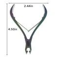 thumbnail image 5 of Professional Cuticle Trimmer Nail Cuticle Cutter Stainless Steel Cuticle Nippers with Sharp Blades of Cuticle Remover Clippers Manicure Tools Double Spring for Nail Care Pedicure Nail Tools (Multi), 5 of 6