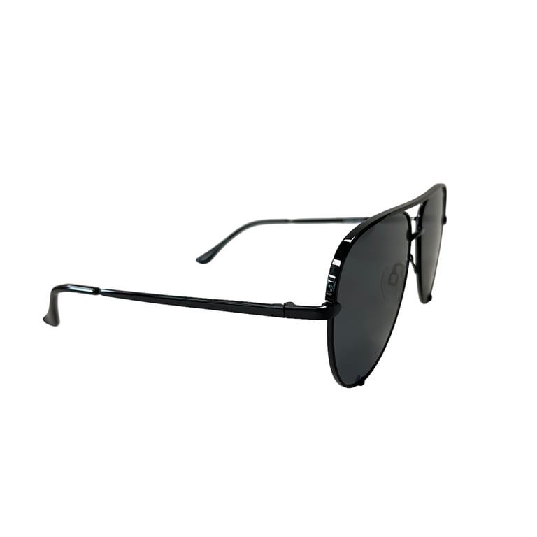 - HIGH KEY SHIFT AVIATOR GLASSES IN BLACK/ SMOKE Quay Australia High Key Black Smoke Aviator Sunglasses  main image 2