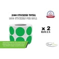 thumbnail image 2 of Royal Green Color-Coding Dot Stickers 3/4" Plain Sticker Roll Labels in Green (19MM) 2100 Labels on 2 Rolls, 2 of 6