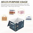 thumbnail image 6 of Yayeee Collapsible Storage Bin with Lid Fabric Closet Decorative Basket with Handles, Dark Star Map, 6 of 7