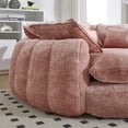 thumbnail image 4 of 81.1" Cloud Couch Sleeper Sofa, Oversized Round Chaise Lounge Chair Indoor, Modern Chenille Boneless Couch with 14 Pillows, Upholstered Barrel Daybed, Memory Foam Sofas for Living Room, Pink, 4 of 9