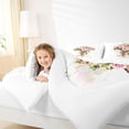 thumbnail image 3 of Erosebridal Pink Flowers Twin Comforter Sets,Rustic Plant Floral Bedding Set For Girls Kids, Reversible 2 Pieces, 3 of 7