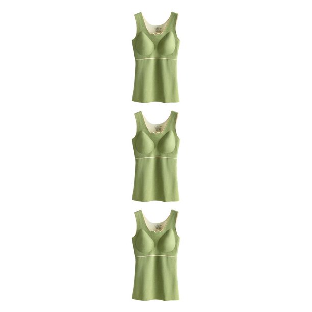 Minnieouse Ropa interior térmica femenina engrosada alta elasticidad Casual fibra acrílica chaleco básico accesorio para el hogar Type1 NO1