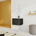 thumbnail image 2 of 24'' Bathroom Vanity With Ceramics Sink & Cabinet Door - Modern Black Soft-close Wall Mounted Finish, 2 of 7
