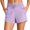 Purple, variant on Tqcoqu Women's High Waist Elastic Shorts,Drawstring Curved Hem Casual Summer Athletic Shorts with Pockets,Black Women's S-XXXL