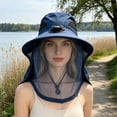 thumbnail image 5 of Cadancy Sun Hat Wide Brim Fishing Cap with Solar Fan Mesh Face Shield Neck Flap Outdoor UV Protection Summer Gardening Hiking Camping Breathable Cooling Shade Cover, 5 of 6
