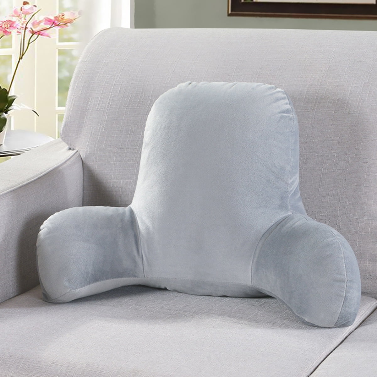 Back rest Pillow Bed Cushion Support Reading Arms Chair Lounger Memory Foam Home 