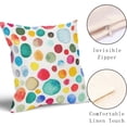 thumbnail image 3 of Kids Colorful Polka Dot Pillow Covers 16x16 Inch Preppy Cute Kid Cotton Linen Decorative Throw Pillow Case Cushion Cover Set of 2 Home Decor for Bedroom Sofa Living Room Couch Chair, 3 of 6