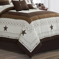 thumbnail image 6 of HIG 7 Pieces Beige Geometric Printed Comforter Set Color Block Patchwork Bed in A Bag, King, 6 of 10