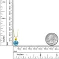 thumbnail image 2 of Gem Stone King 18K Yellow Gold Plated Silver Swiss Blue Topaz and Yellow Sapphire Pendant Necklace for Women (4.72 Cttw, Gemstone November Birthstone, Round 10MM, With 18 inch Chain), 2 of 4