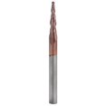 thumbnail image 1 of Tapered End Mills Strong Durable Long Service Life Excellent Chip Removal Effect Ball Nose Spiral Router for CuttingR0.75x15xD4x50, 1 of 5
