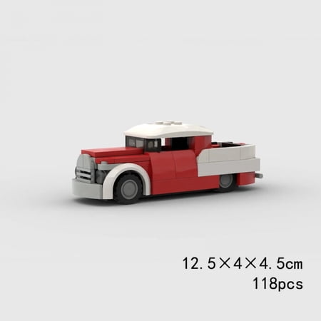 Vintage Pickup Truck Mini classic Car City Speed Champions Sports Model Building Blocks MOC Bricks Kid Toys Super Racers Vehicle