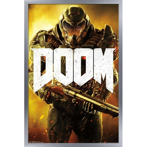 Doom - Marine Wall Poster, 14.725" x 22.375" Framed