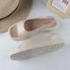 thumbnail image 5 of Traje de verano Sandalias Punta cuadrada Moda para mujer Color sólido Punta abierta Casual Parte trasera plana Zapatos de mujer con cinturón fresco, 5 of 6