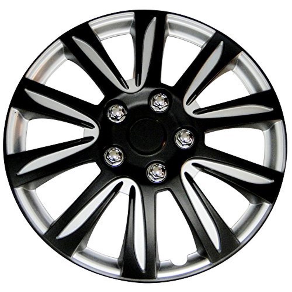 Hubcaps, 16 Inch Black Label Premier For Jeep Vw Toyota Honda Wheel