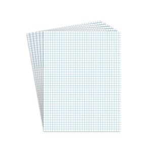 Staples Graph Pads, 8.5" x 11" White, 4 Squares/Inch, 6 Pack
