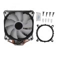 thumbnail image 1 of 12CM CPU Cooler 4 Heat Pipes 3 Wire Single Fan 5 Colored Lights PC CPU Cooling Fans with Bracket for Intel 775 1150 for AMD, 1 of 5