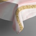 thumbnail image 4 of Pink Marble Gold Wave Pattern Rectangle Tablecloth 60"x120",Waterproof Polyester Rectangle Table Cloth, Wipeable Spillproof Polyester Tablecloth for Dining, Camping, Indoor and Outdoor, 4 of 6