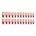 thumbnail image 2 of Seitruly Uñas postizas de ataúd, estilo francés clásico, uñas a presión, cubierta completa, punta de uñas, pegatinas de manicura de viscosidad Arte de uñas Tipo 26 Seitruly CE012296-26B, 2 of 6