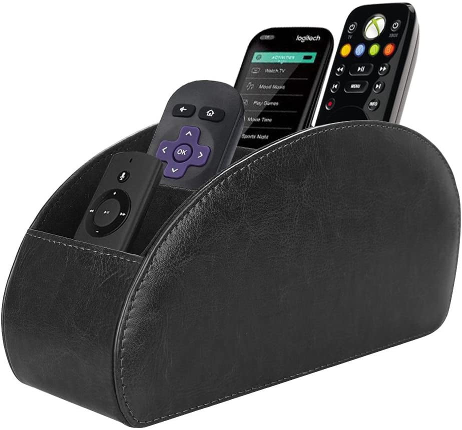 PU Leather Desk Organizer Drawer Orangizer Remote Controller Holder TV Guide 