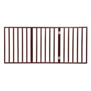Home District Freestanding Pet Gate Real Wood 3-Panel Tri Fold Folding