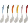 thumbnail image 1 of 6Pcs Portable Spoon Kitchen Porridge Spoon Small Spoon Handled Soup Spoon Ceramic Food Spoon, 1 of 9