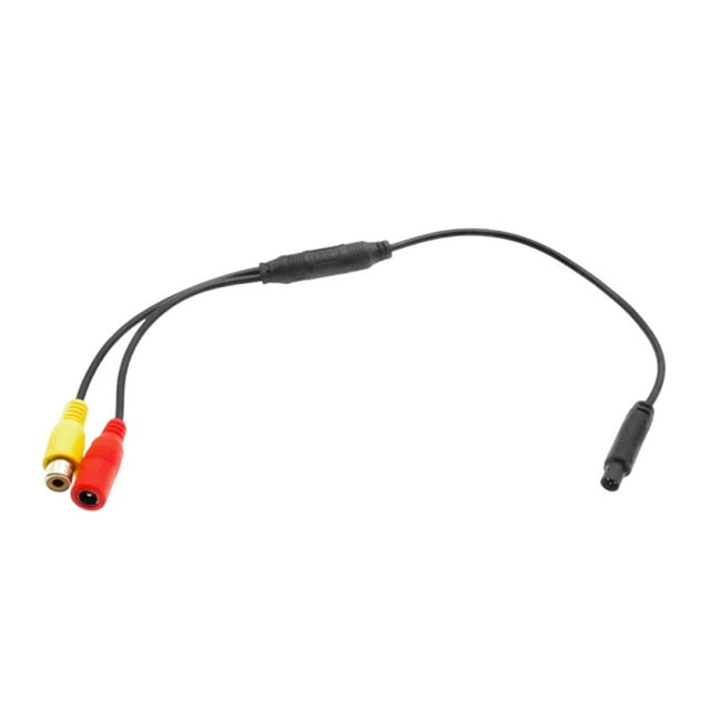 Cable adaptador para cámara de visión trasera, arnés de señal de cámara, compacto, flexible, universal, 35 cm de largo, conector macho de 4 pines a