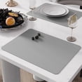 thumbnail image 1 of Leather diatom mud plain drain coffee table mat modern simple coffee mat insulation mat, 1 of 3