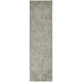 thumbnail image 5 of 8' Gray And Taupe Abstract Hand Woven Runner Rug, 5 of 5